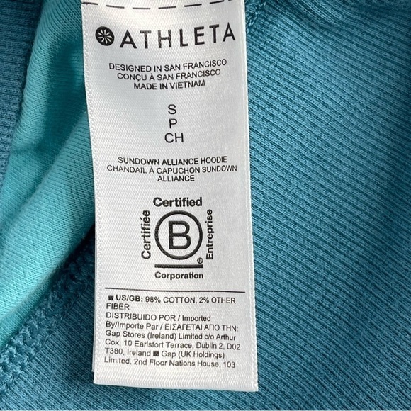 Athleta Pullover Tunic Womens Small Sundown Alliance Oversize Hooded Sweatshirt - Picture 11 of 11